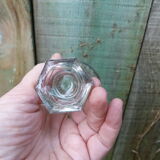 Stemmed glass for antique glass liquor with silver sides and patterns