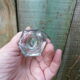 Stemmed glass for antique glass liquor with silver sides and patterns