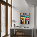 Colorful acrylic canvas for living room "Rainbow"