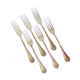 6 punched silver metal forks 2106224