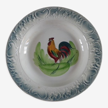 Hollow ceramic dish new northern ceramic factories ST AMAND vintage rooster pattern