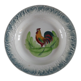 Hollow ceramic dish new northern ceramic factories ST AMAND vintage rooster pattern