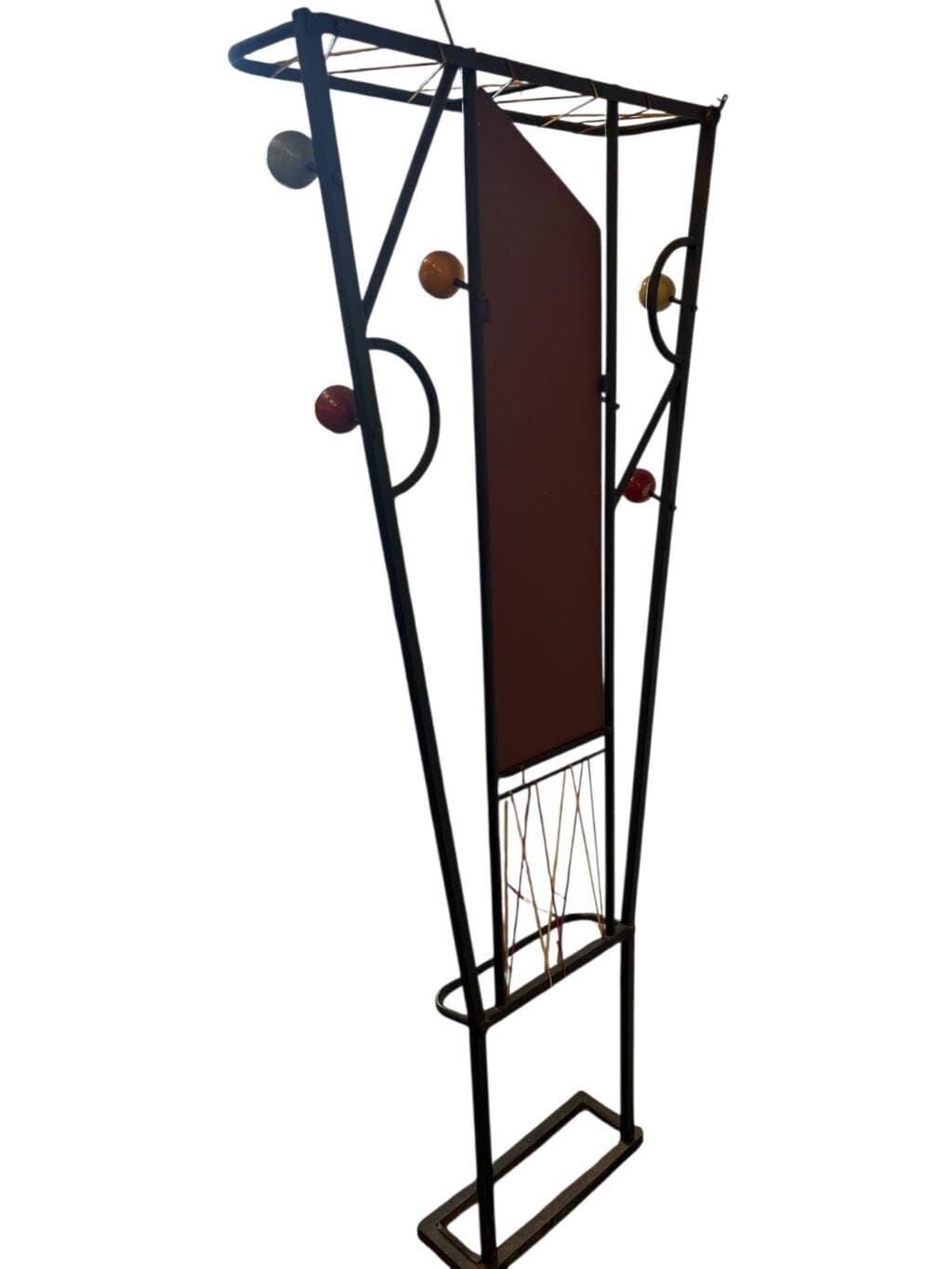 Vintage 'atomic' wall coat rack Roger Féraud