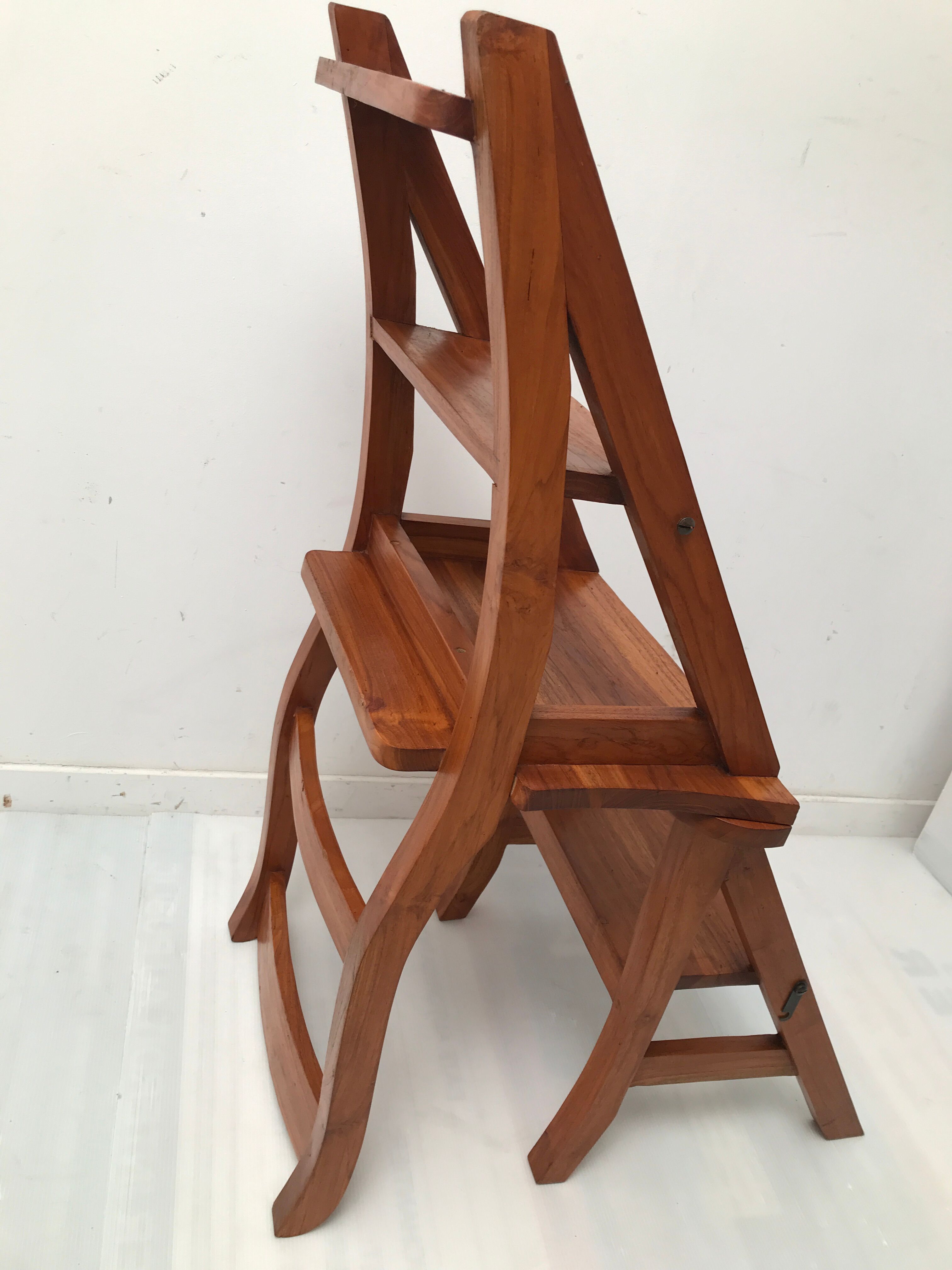 Vintage library stepladder chair
