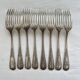 Set de 8 fourchettes en métal argenté sfam