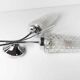 Applique double 1960 chrome et verre et pointe transparente
