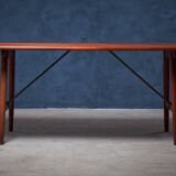 Table de Chasse avec Pieds Croisés par Erhard Rasmussen, Norvège, 1960s