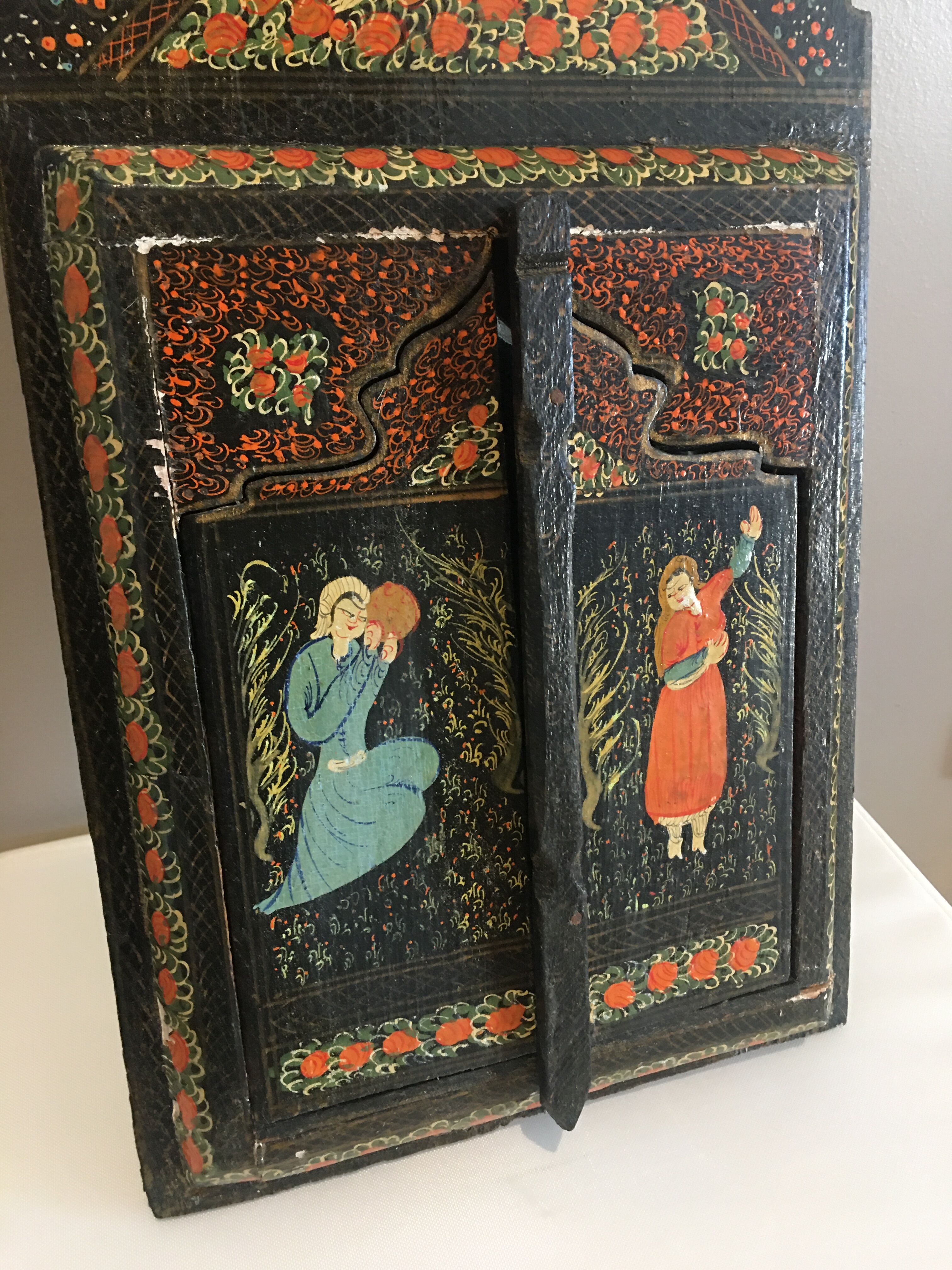 Wooden painted mirror