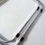 Vintage design folding chair in chrome and smoked polycarbonate