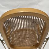 Vintage rocking chair brass bentwood design 1970s