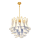 Blue “Selle-Petali” Murano Sputnik Candlestick