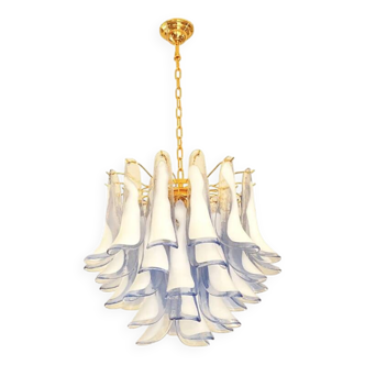 Blue “Selle-Petali” Murano Sputnik Candlestick