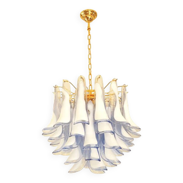 Blue “Selle-Petali” Murano Sputnik Candlestick