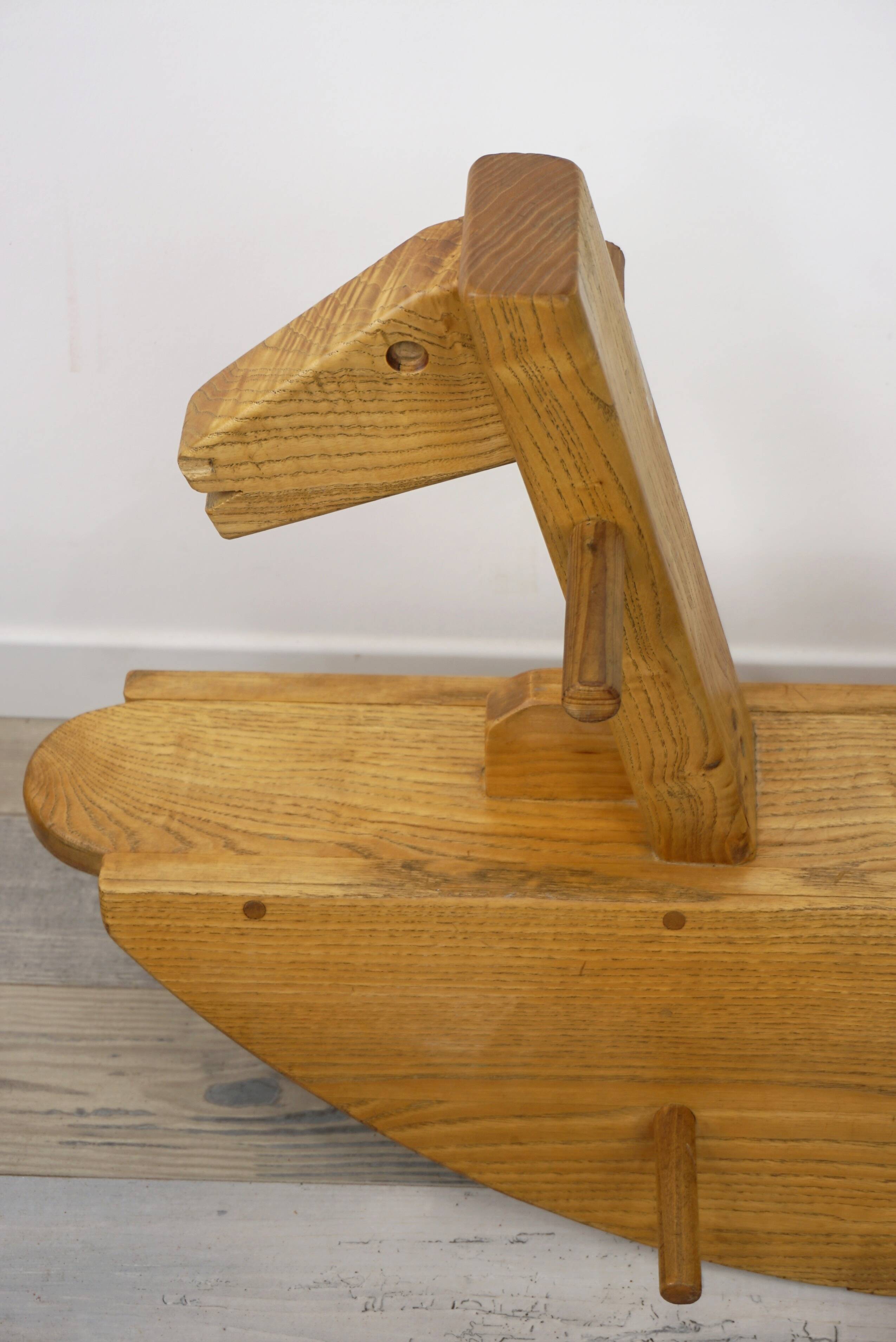 50s wooden rocking horse