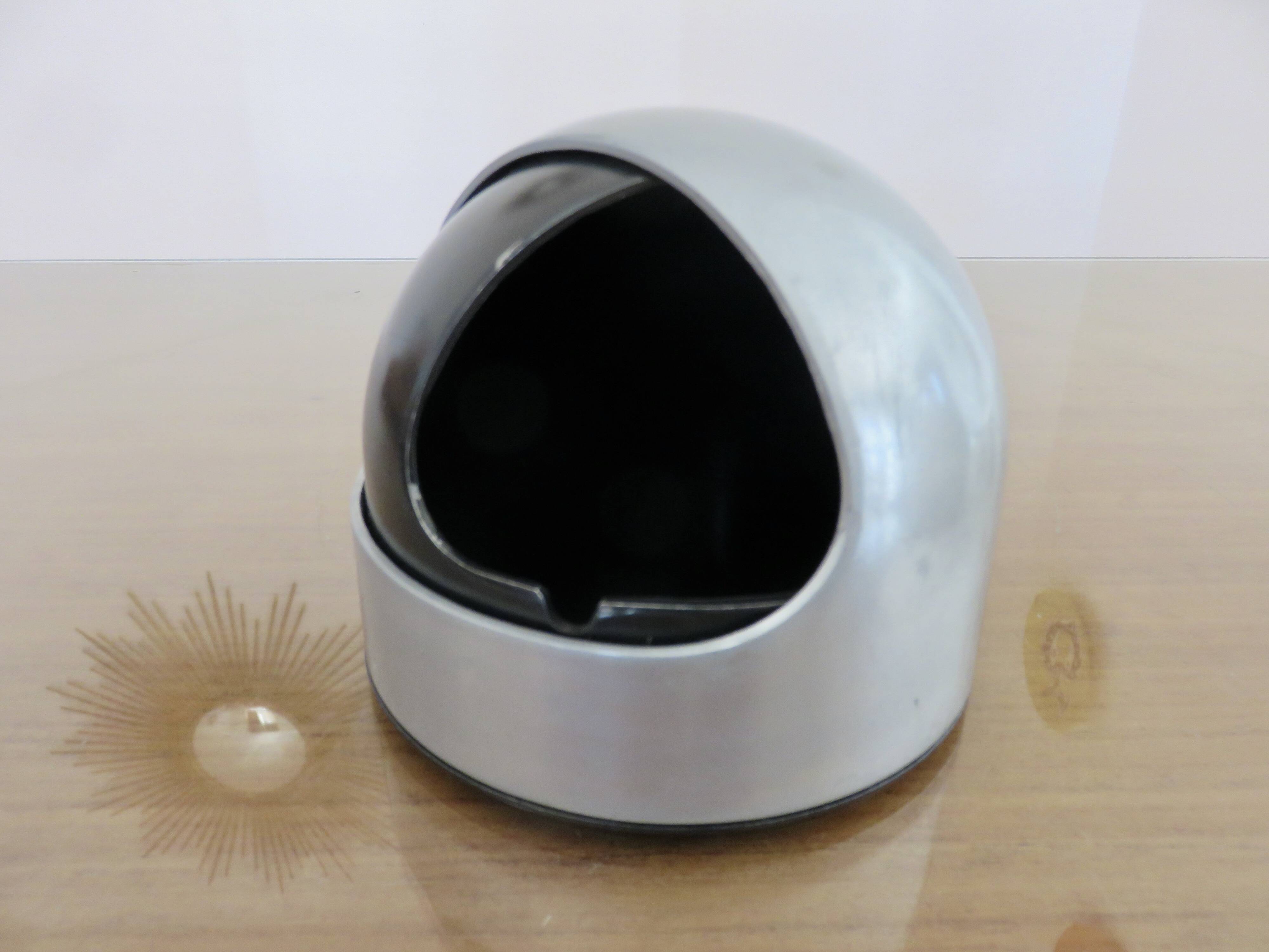 Vintage rotating ashtray "kasco" germany 1960-1970, aluminium