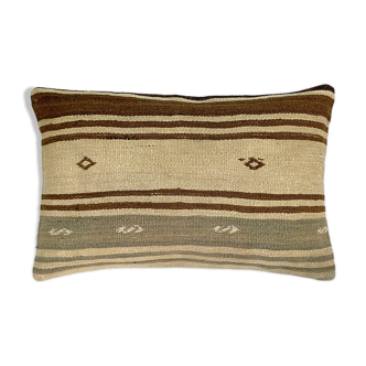 Vintage turkish handmade kilim cushion cover 40x60 cm