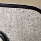 Chaise skaï moucheté et pieds tubes de métal noirs années 50
