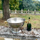 Large Aluminium Champagne Ice Bucket with Gold Tone Handles