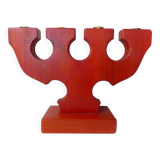 vintage painted wooden candlestick Scandinavian style