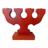 vintage painted wooden candlestick Scandinavian style