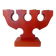 vintage painted wooden candlestick Scandinavian style