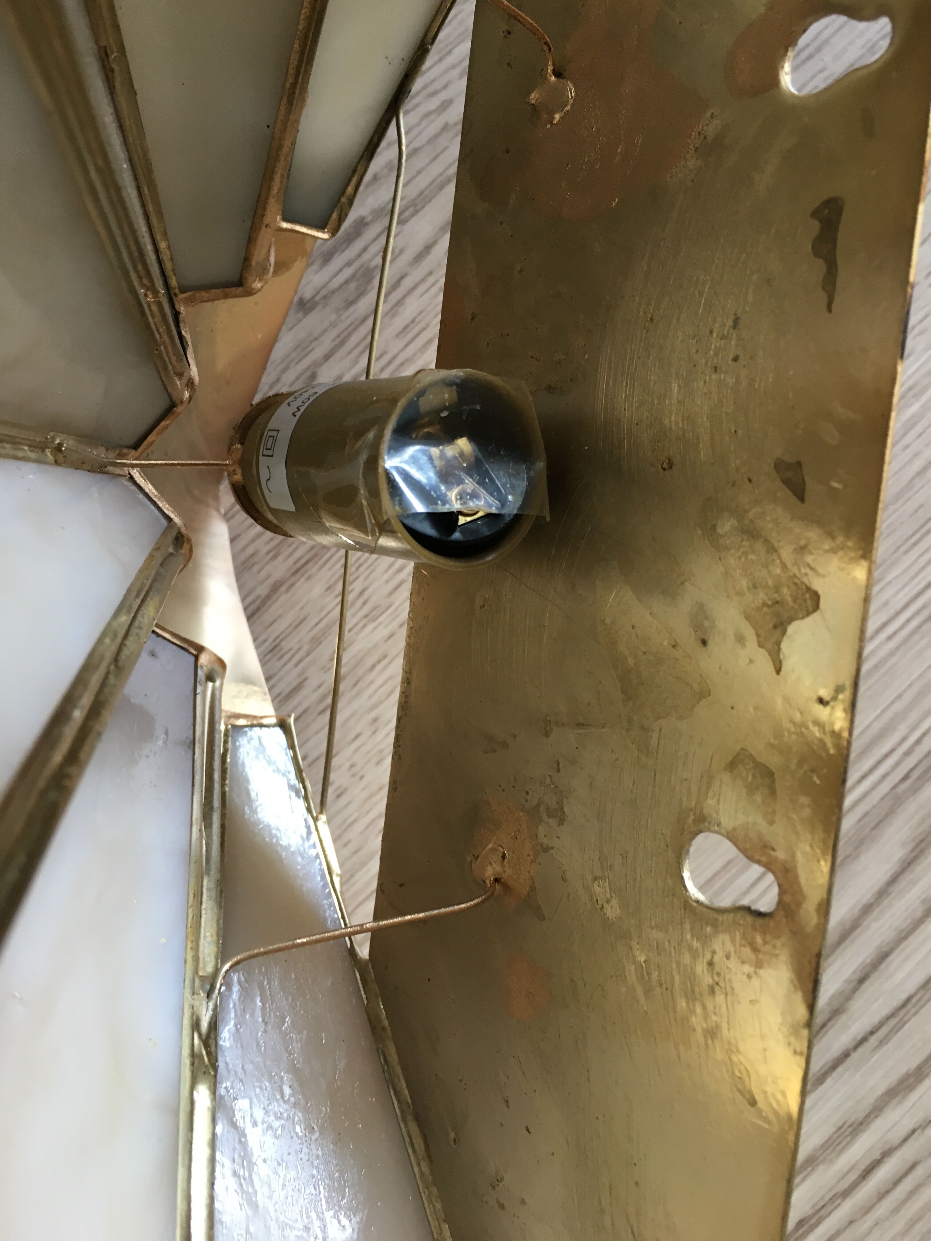 Glass paste wall sconce