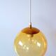 Amber bubbles glass pendant light