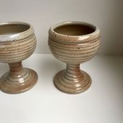 Trio de coquetiers en grès du marais années 60-70