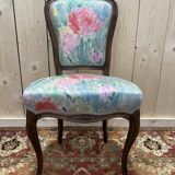 Suite de 6 chaises Louis Philippe à Rossi fleuri