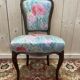 Suite de 6 chaises Louis Philippe à Rossi fleuri