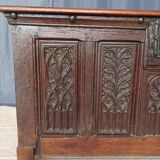 Old gothic oak chest