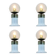 Set of Four Midcentury Table Lamps, Kamenicky Senov, 1970s