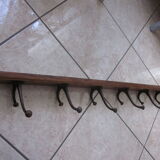 Bistro coat rack has 6 cast iron pads