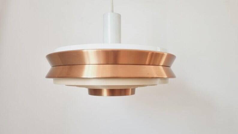 Midcentury Pendant UFO in style of Jo Hammerborg, Denmark, 1970s