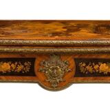 19th century marquetry console, games table