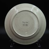 3 plates with mistletoe pattern