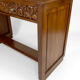 Art deco dressing table in sculpted walnut, france, circa 1930