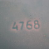 Turquoise blue earthenware candy box decorating stylized frieze fish Art Deco