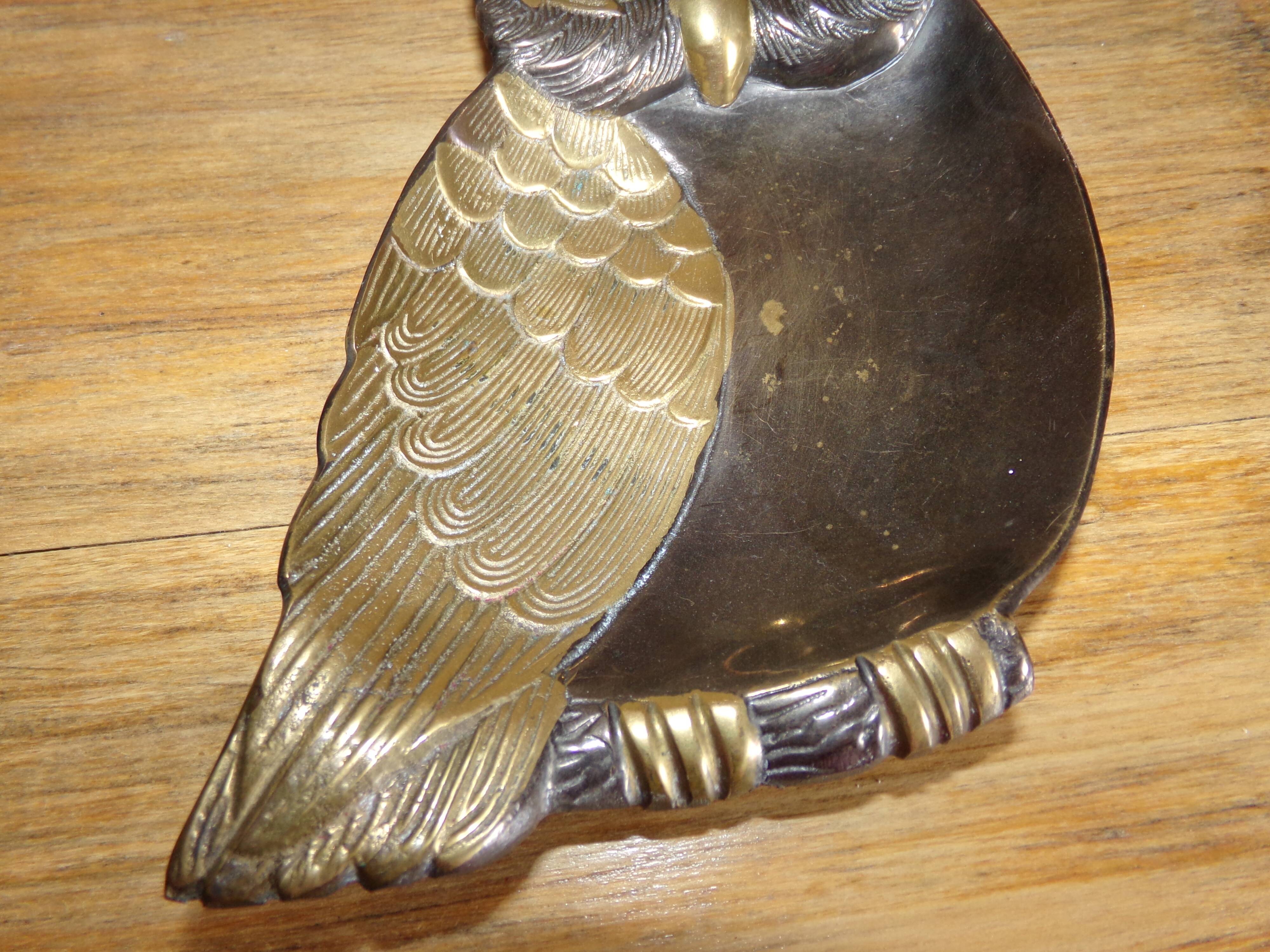 Vide-poche laiton en forme de hibou