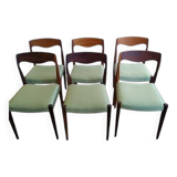 Scandinavian teak and rosewood chairs from the 60s