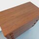 Vintage Scandinavian style chest of drawers in teak and black metal from the 60s