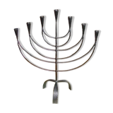 Menorah en fer forgé et battu suéde 1950