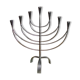 Menorah en fer forgé et battu suéde 1950