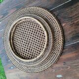 Round wicker fruit cup braid