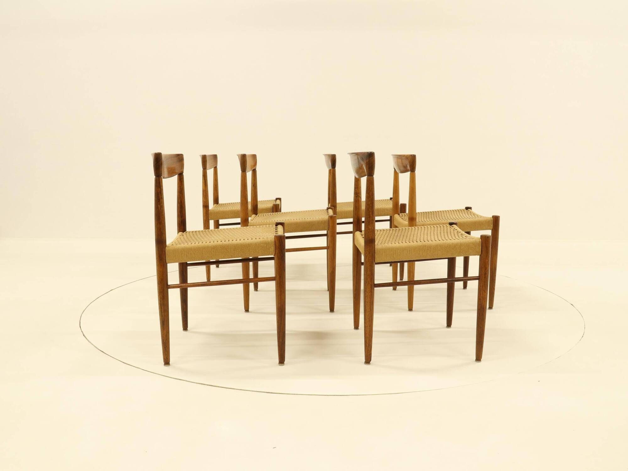 Set of 6 Rosewood Dining Chairs by H.W.Klein for Bramin, Denmark, 1960s