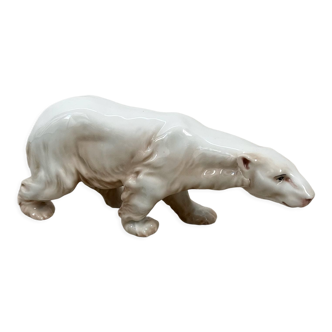 Vintage white polar bear ceramic
