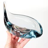 Vide poche en verra AKVA Per Lütken pour Holmegaard Danemark, années 60