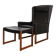 Fauteuil à oreilles et repose-pieds vintage par Rudolf Glatzel pour Kill In