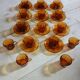 Set of 15 vintage amber Duralex coffee cups.