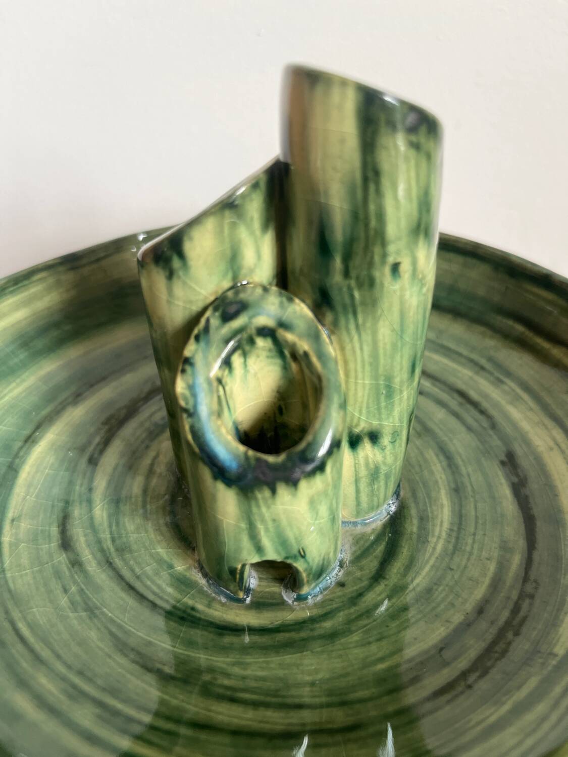 Cut ceramic vase